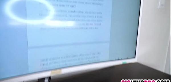  Latina step-sister bribes brother with sex